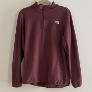 The North Face Burgundy Half-Zip Fleece